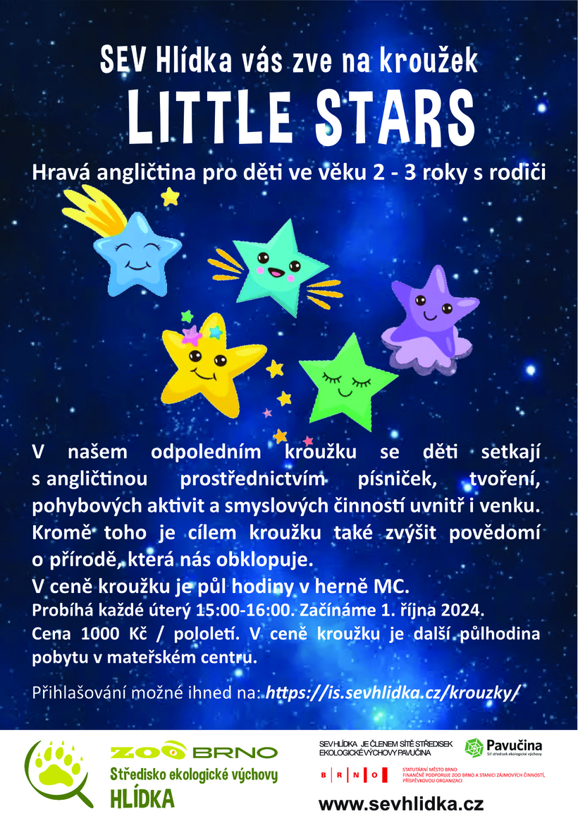 Kroužek Little stars nabízí volná místa